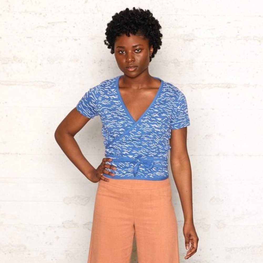 Knit Wrap Top - Riviera